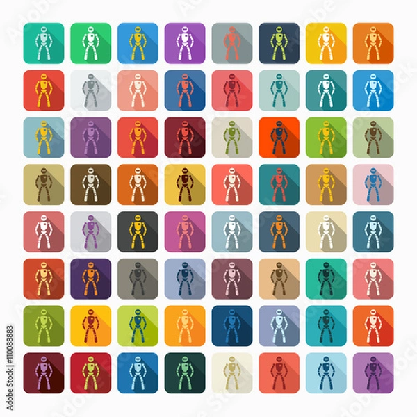 Fototapeta Flat design: robot