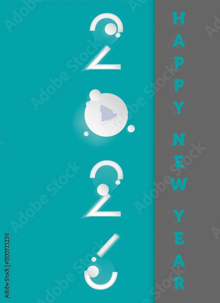 Obraz 2026 , happy new year 2026 template design 