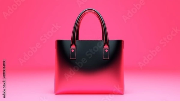 Fototapeta Large structured tote minimalist essentials bag