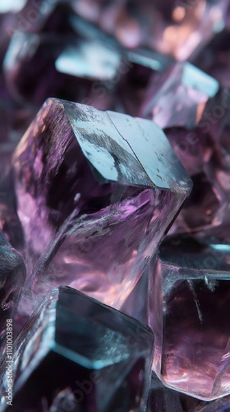 Obraz pink rose crystal