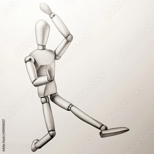 Fototapeta 3d man running