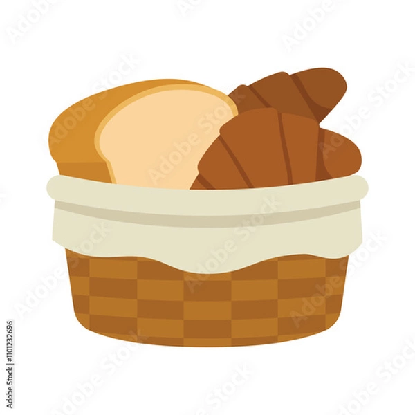 Obraz Bakery Bread Basket Illustration - 07