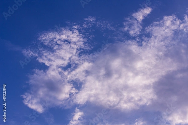 Obraz Beauty blue sky with clouds, Texture and background