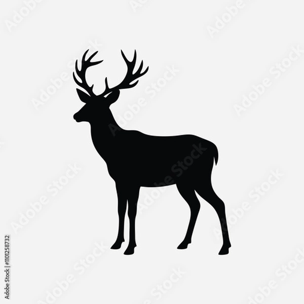 Obraz Elk Silhouette Vector