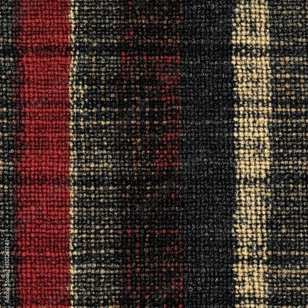 Fototapeta Texture of black and white plaid fabric jeans. Texture of denim fabric denim with rectangle pattern. 