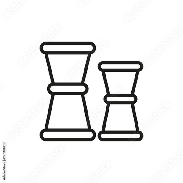 Fototapeta Jigger icon Simple thin line flat symbol