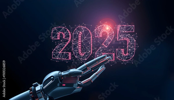 Fototapeta Are You Ready For AI? The future of AI 2025 trends