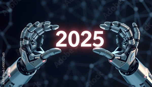 Fototapeta Are You Ready For AI? The future of AI 2025 trends