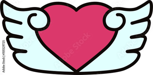 Obraz heart with wings