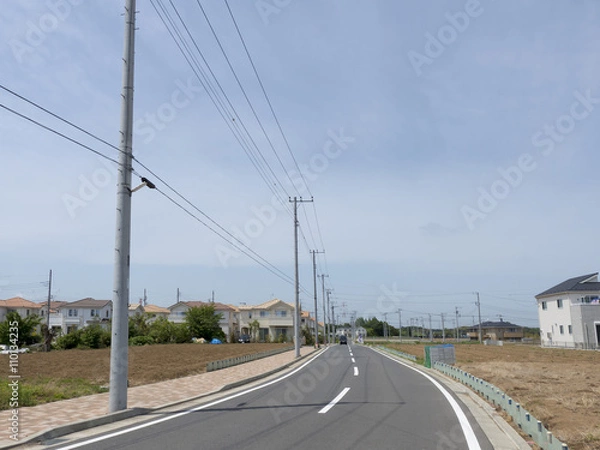 Fototapeta 住宅　土地売り　分譲地　宅地造成　区画整理地済み　街並　イメージ