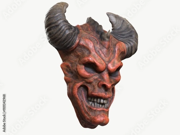 Obraz Demonic Horned Skull Mask