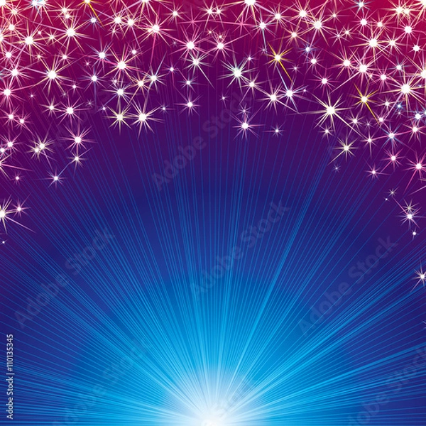 Obraz Magic Background with Stars and Sparks. Vector