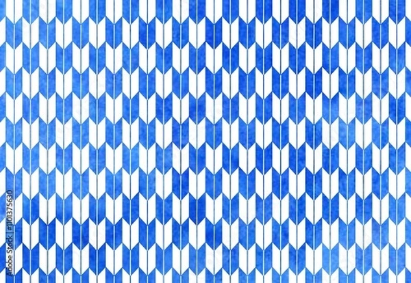 Obraz 水彩の和柄　矢絣柄