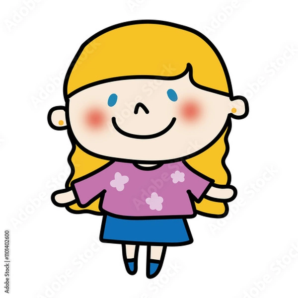 Fototapeta 金髪で青い瞳の子供（女の子）