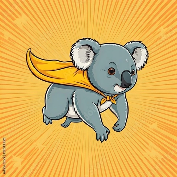 Obraz koala super hero cartoon