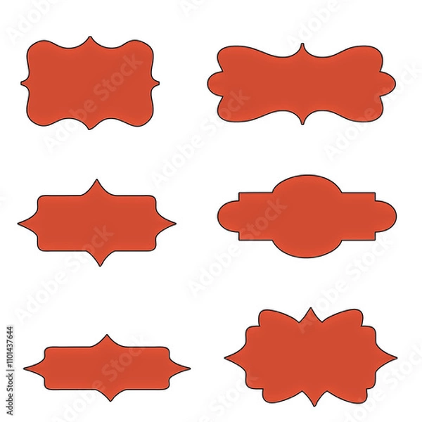 Fototapeta set of labels tag, sticker, illustration