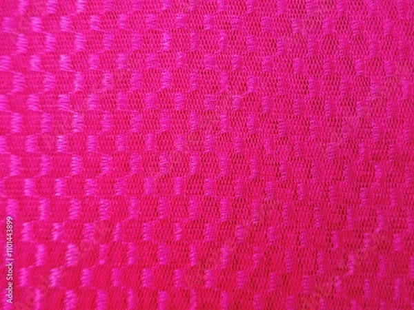 Fototapeta Close up of Red Fabric Texture Elastic with Seamless Fiber Pattern