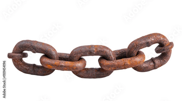 Fototapeta Rusty Chain on Transparent Background
