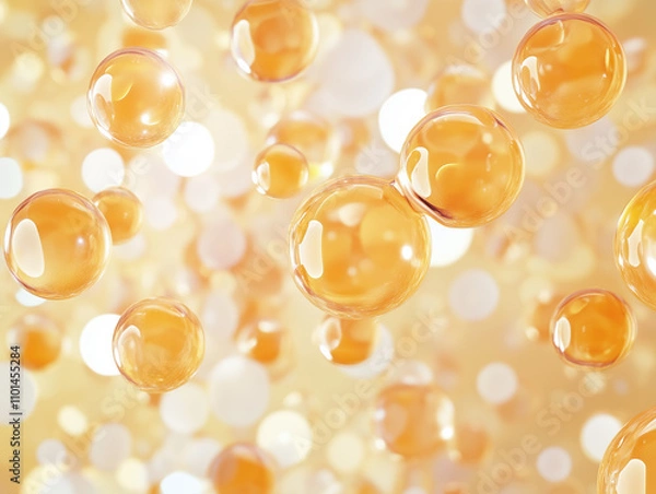 Obraz Vitamin C Molecules Under a Microscope Rejuvenating Skin Cells in Advanced Laboratory Research