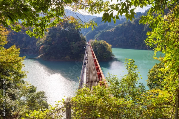 Obraz 奥大井湖上駅上流側