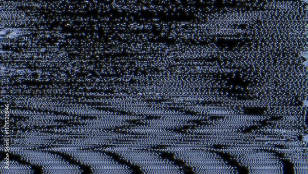 Fototapeta Digital Glitch noise static television VFX. Visual video effects stripes background, CRT tv screen no signal glitch effect