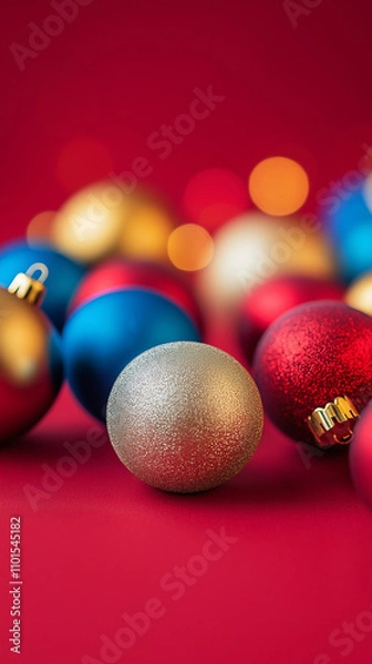 Obraz christmas balls on the table