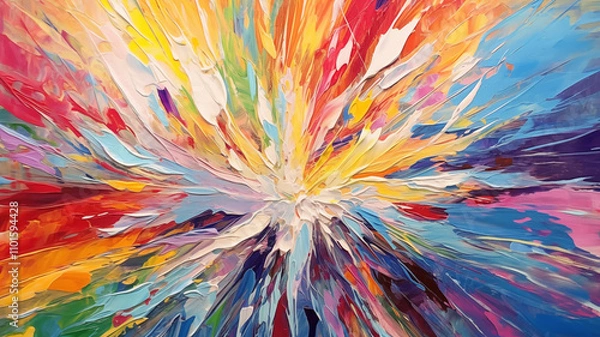 Fototapeta Vibrant Abstract Color Blast Explosion Background for Creative Designs