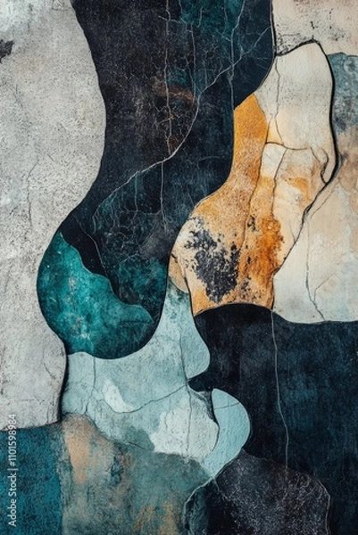 Fototapeta abstract in basalt color rock texture pattern artwork