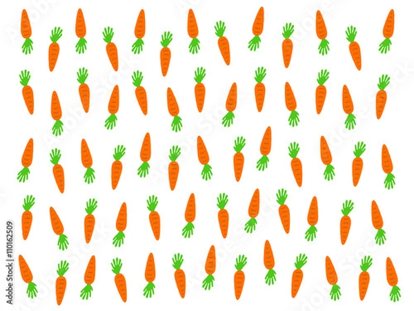 Obraz Carrots pattern, vector background