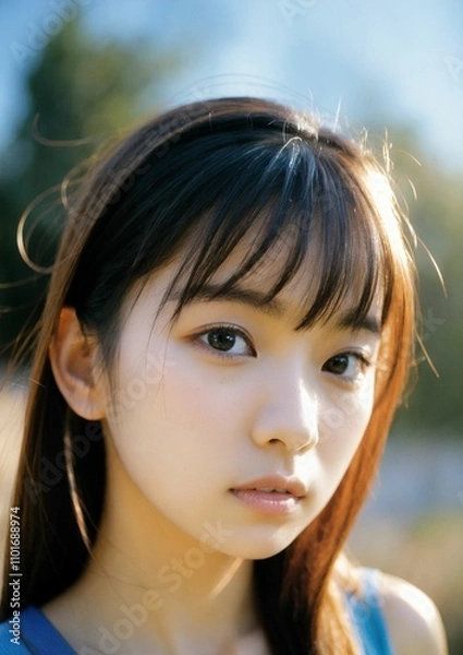 Fototapeta アルゴリズムの彩 -Algorithm Irodori- 「AIが描く美の世界：未来の日本人美女たち」