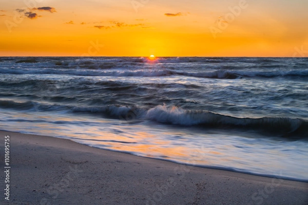 Fototapeta sunset on the beach