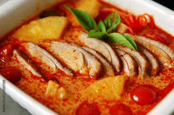 Fototapeta Curry z czerwonej kaczki