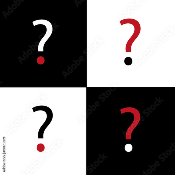 Fototapeta Question mark  set