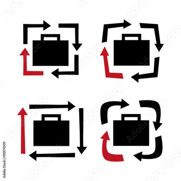 Fototapeta Business briefcase set