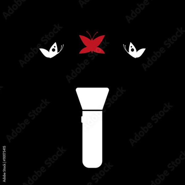 Fototapeta Butterfly and flashlight