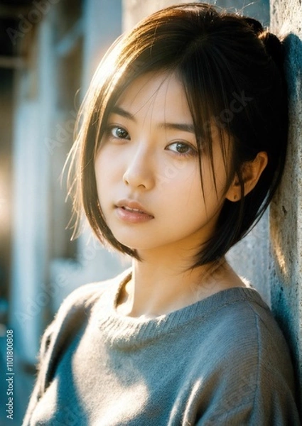 Fototapeta アルゴリズムの彩 -Algorithm Irodori- 「AIが描く美の世界：未来の日本人美女たち」