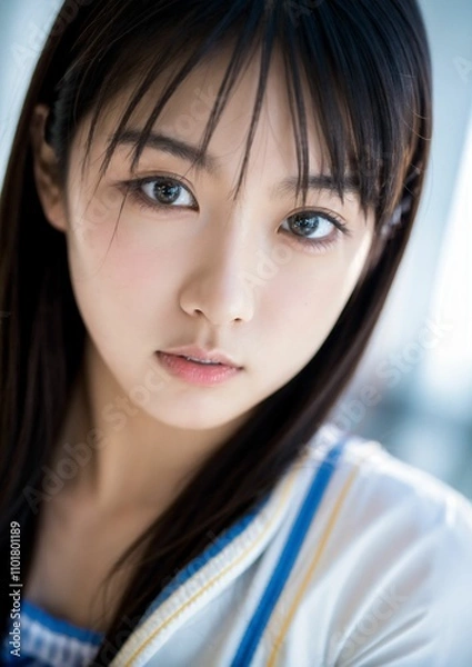 Fototapeta アルゴリズムの彩 -Algorithm Irodori- 「AIが描く美の世界：未来の日本人美女たち」