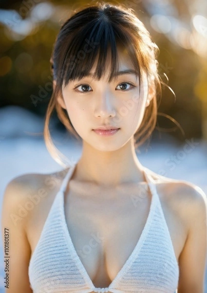 Fototapeta アルゴリズムの彩 -Algorithm Irodori- 「AIが描く美の世界：未来の日本人美女たち」