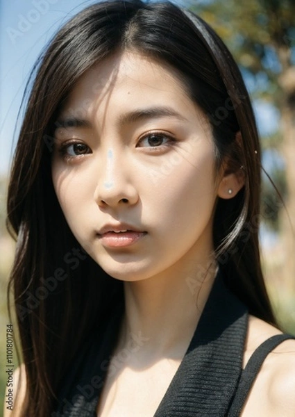 Fototapeta アルゴリズムの彩 -Algorithm Irodori- 「AIが描く美の世界：未来の日本人美女たち」