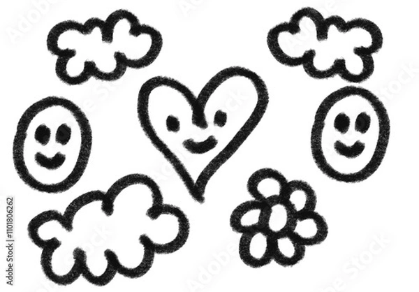 Obraz Nuvens smile coração
