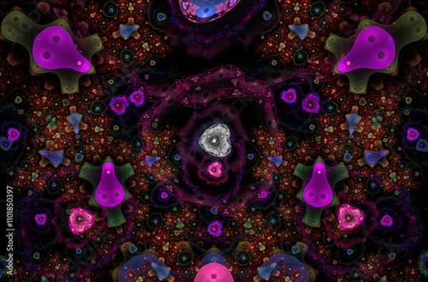 Fototapeta Abstract fractal 3d circle image