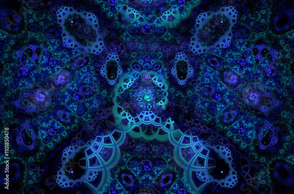 Fototapeta Abstract fractal 3d circle image