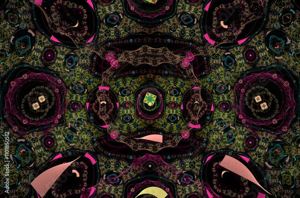 Fototapeta Abstract fractal 3d circle image