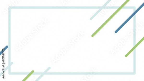 Obraz 薄いドットの背景にラインがあしらわれた爽やかな背景イラストフレーム