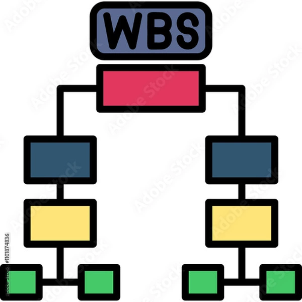 Obraz Work Breakdown Structure (WBS) icon