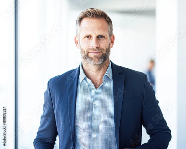 Obraz Business professional displays confidence in modern office setting