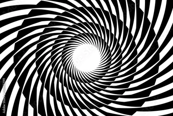 Fototapeta Abstract Spiral Optical Illusion Pattern Background. Vector Illustration. Wallpaper