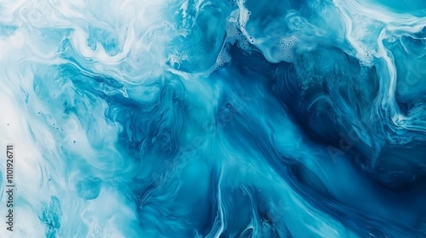 Fototapeta 質感, 水, 青, 模様, 文科系, デザイン, 色, 渦, 壁紙, 光, 流動性の, 煙, 波, イラスト, フロー, 海, モーション, 火, 優雅な, 波, 背景, ペイント,generative ai