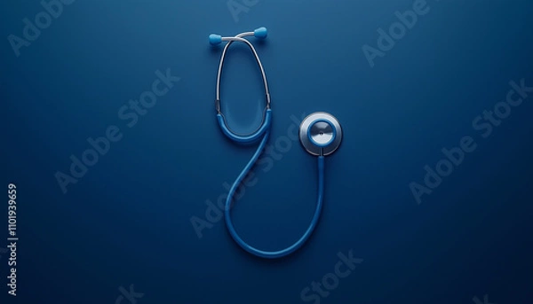 Obraz stethoscope on blue background