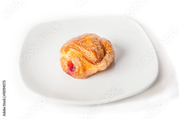 Obraz Croissant with jam